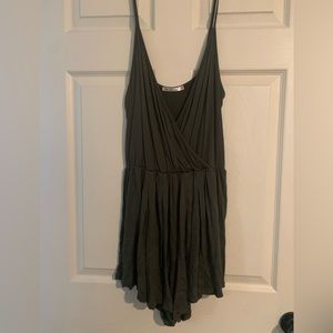 Stretchy olive green romper